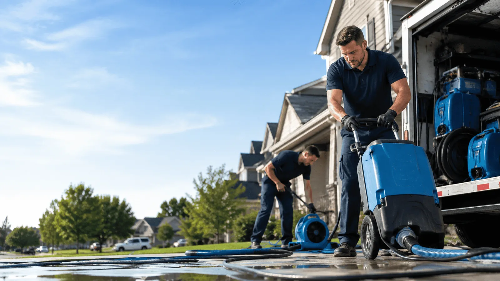 Dehumidification being performed in Jeffrey City, WY